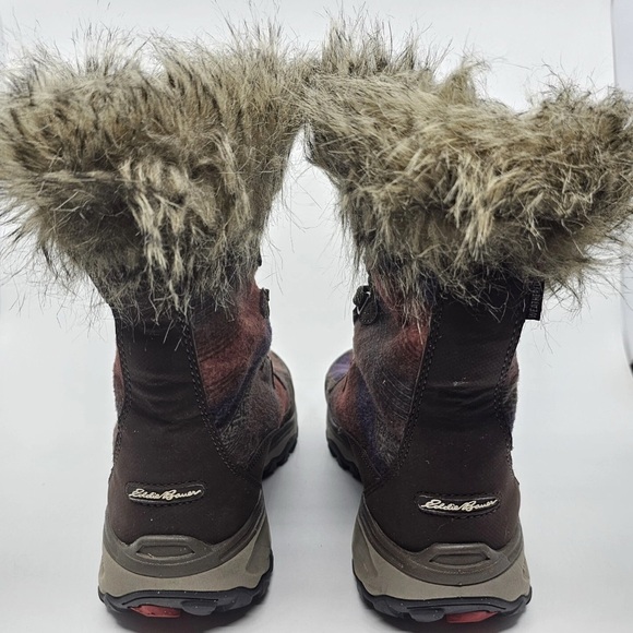Eddie Bauer Boots Womens Size 8 WeatherEdge ThermaFill Faux Fur Winter Aztec - Picture 3 of 5